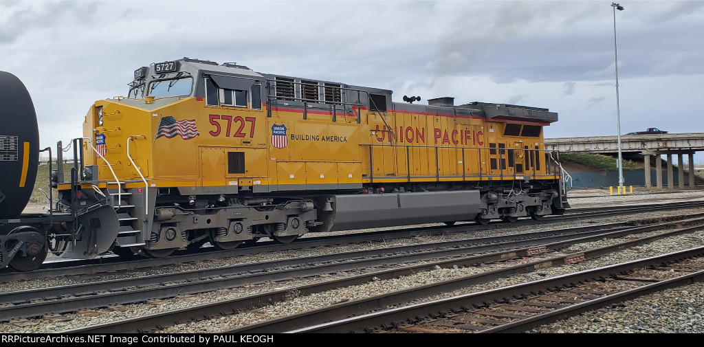 UP 5727 Up Close Shot As She Enters The UP North Ogden Yard to Set Out Her Manifest Train.